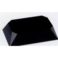 Black Crystal Beveled Four Sided Slant Base (3 1/2"x6"x1 9/16")